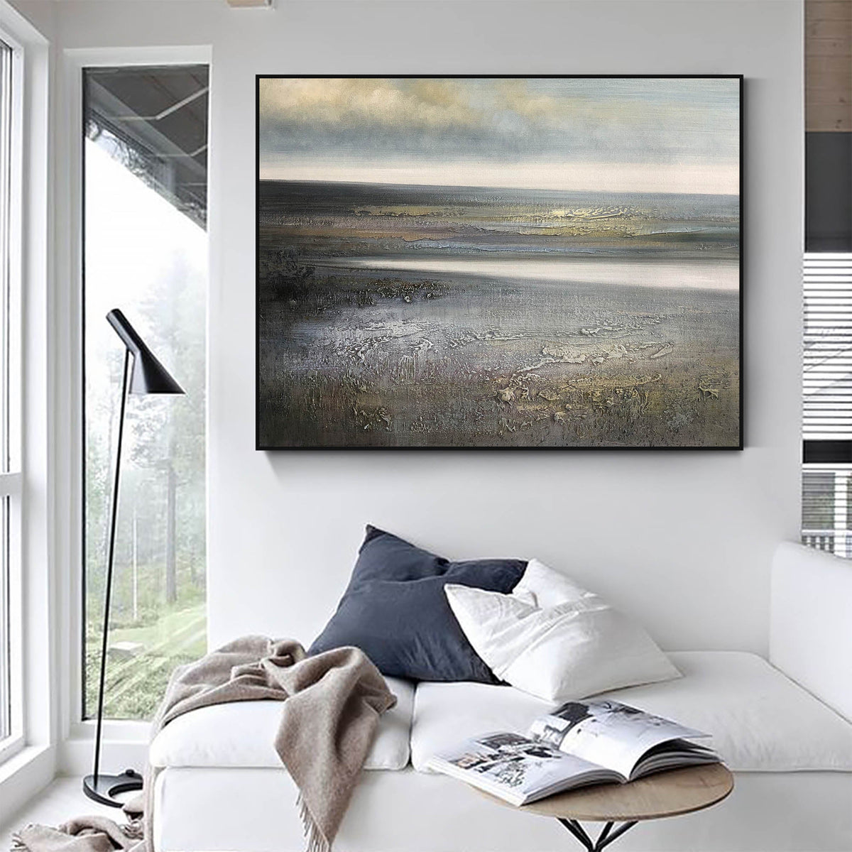 Misty Coastal Marsh Painting