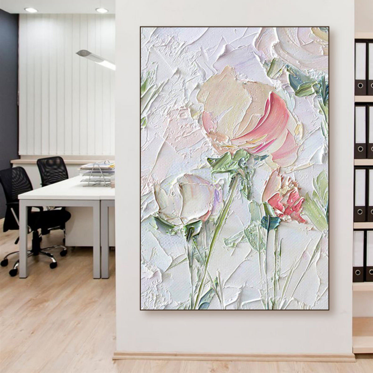 Textured Impasto Floral Painting
