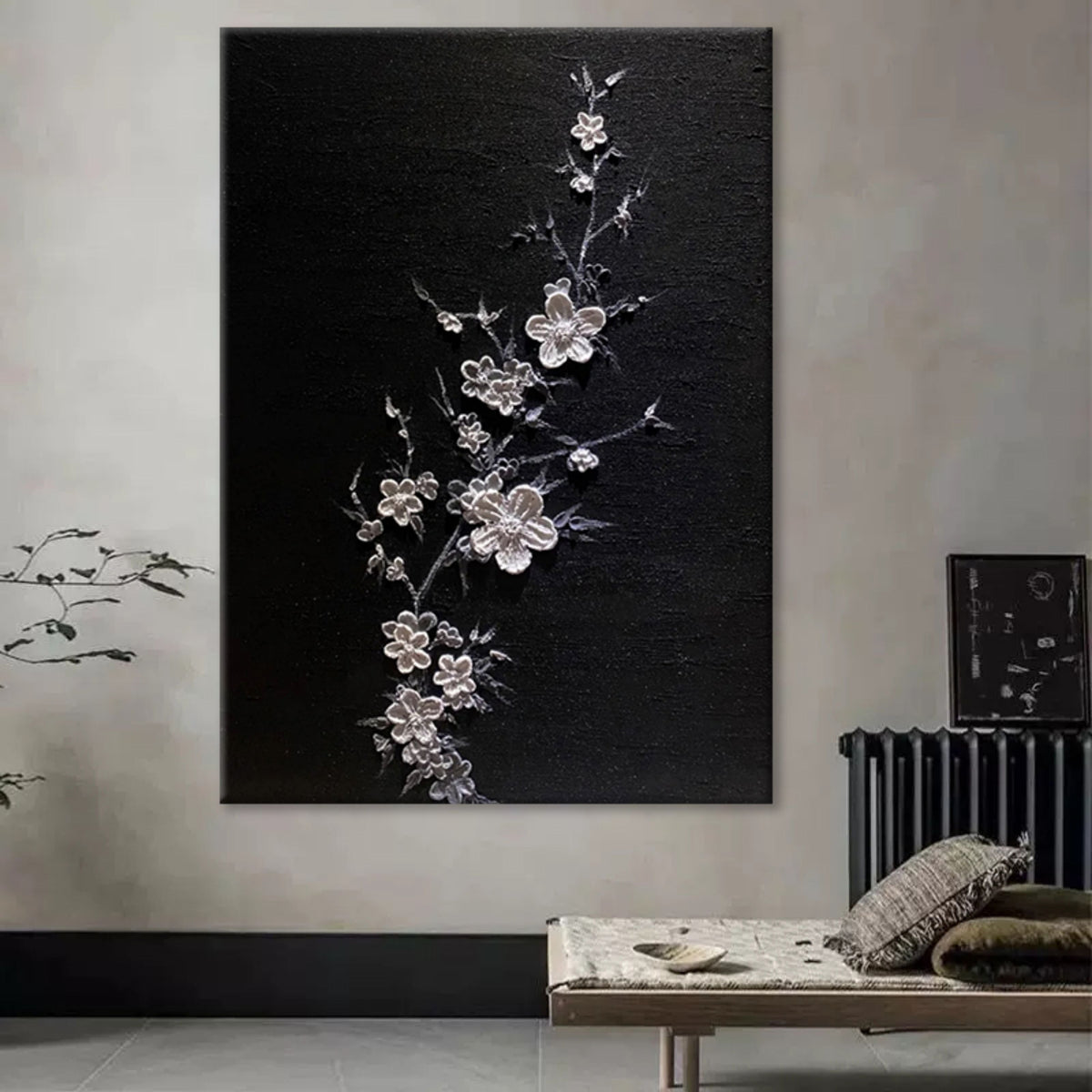 Wall Art Sculpted Flower Calm Serene Modern