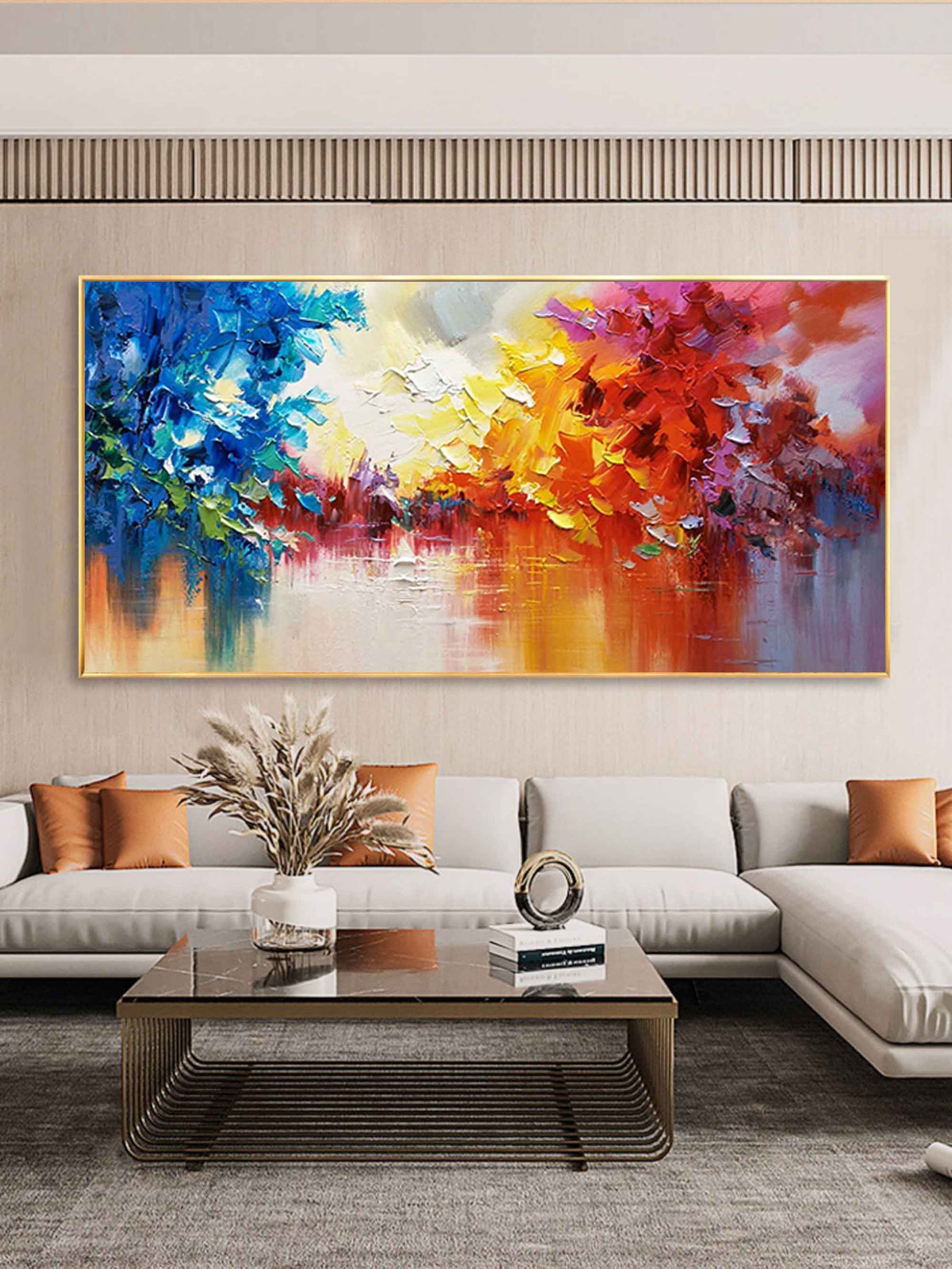 Vibrant Colorful Impasto Landscape Oil Painting