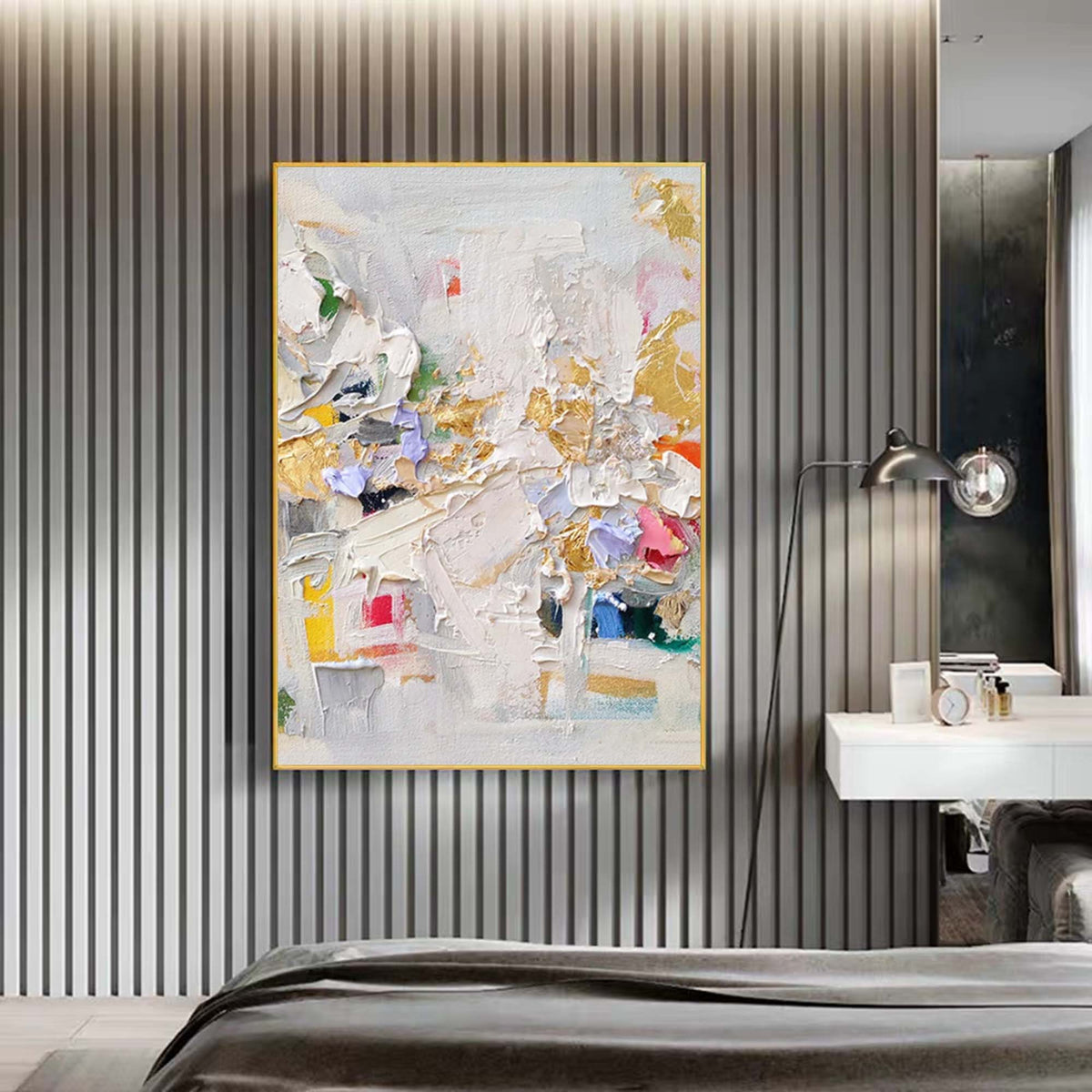 Wall Art Colorful Dynamic Linear Abstract