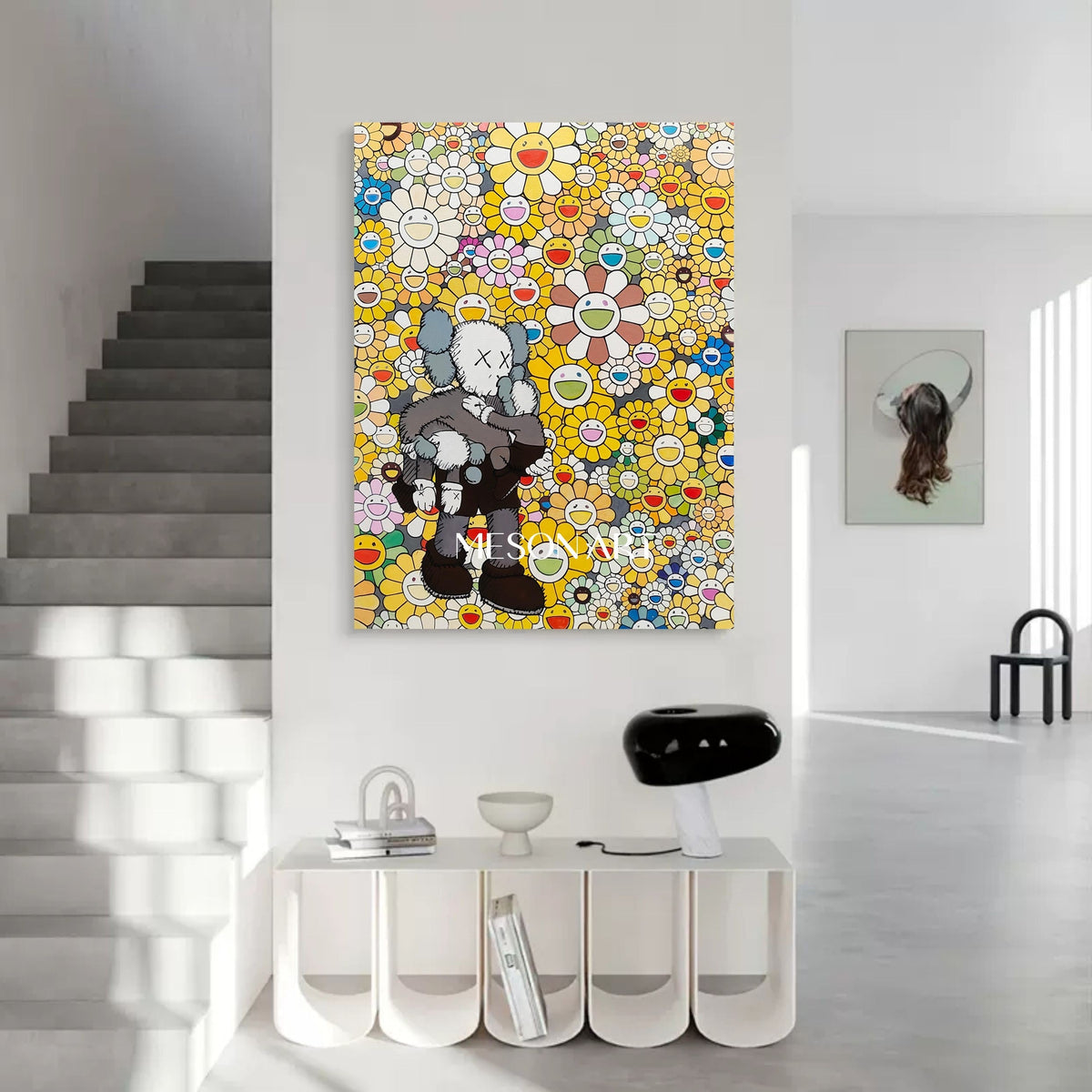 Wall Art Vertical Pop Art Cartoon Character Scene Vibrant