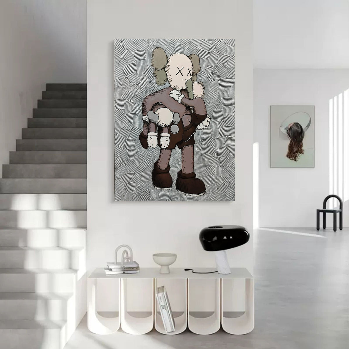 Wall Art Vertical Textured Cartoon Character Scene