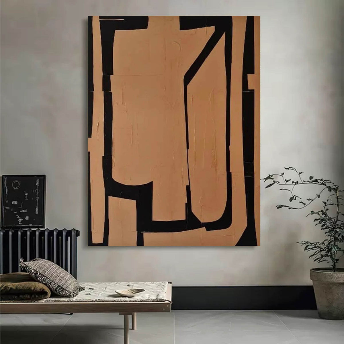 Wall Art Contrast Shapes Wabi-Sabi Artistic Modern