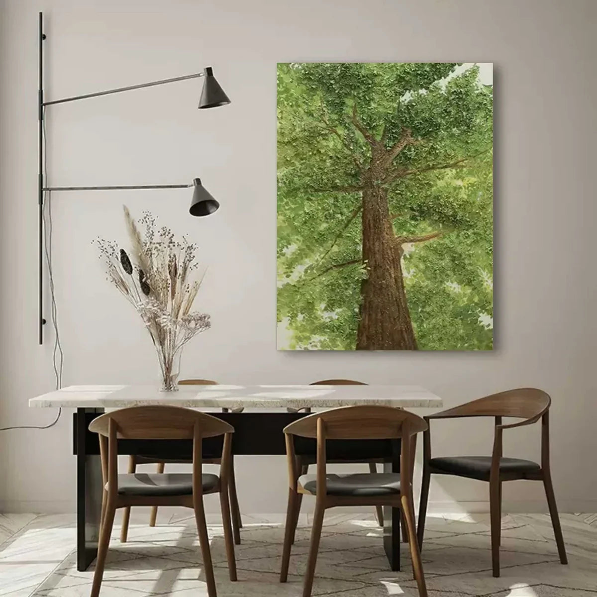 Majestic Oak Tree from Below Painting