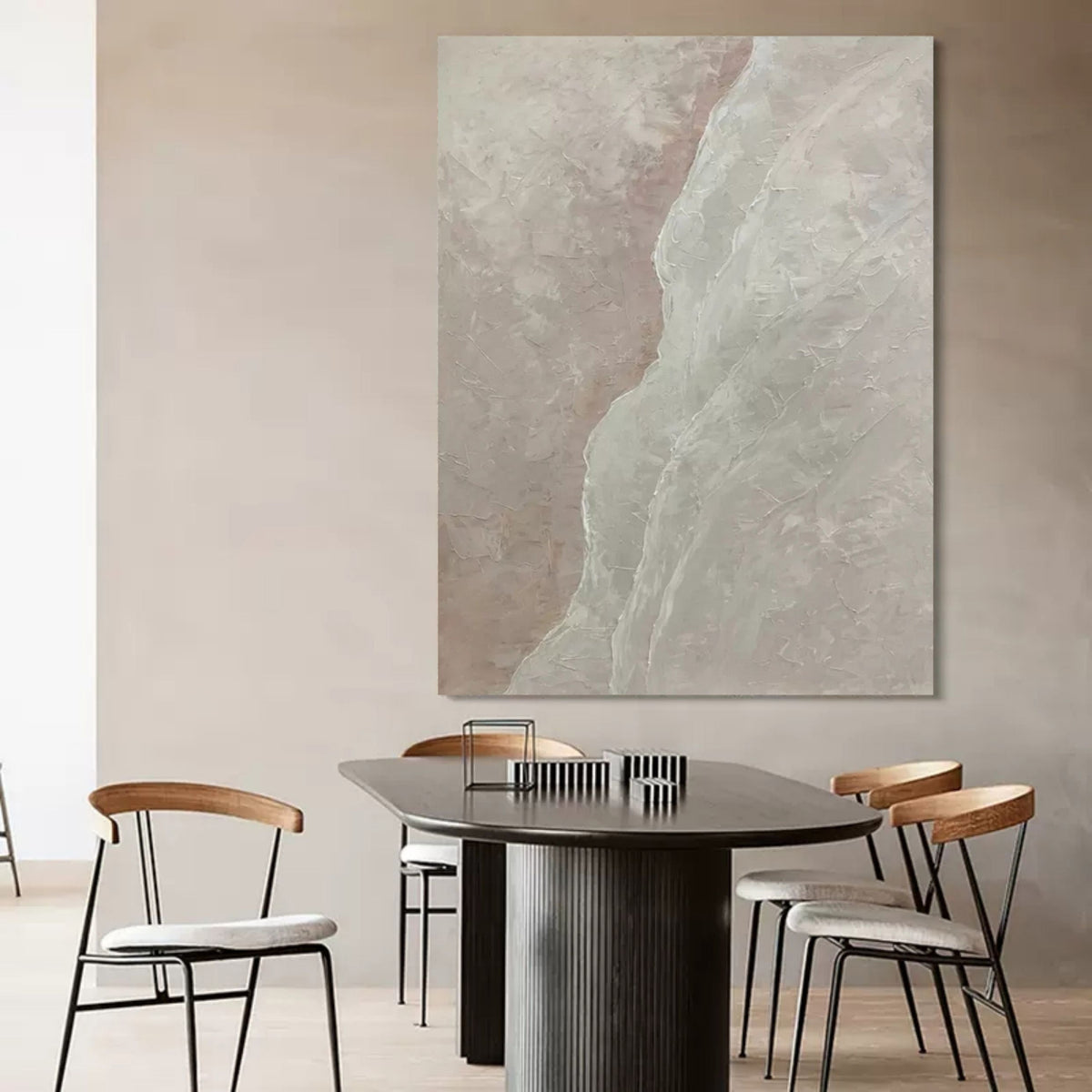 Soft Textured Landscape Wall Art Wabi Sabi Decor