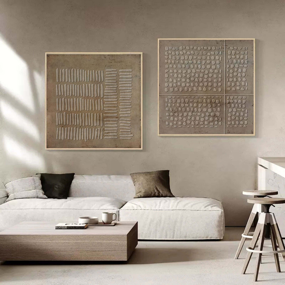 Wall Art Abstract Relief Minimalist Wabi-Sabi