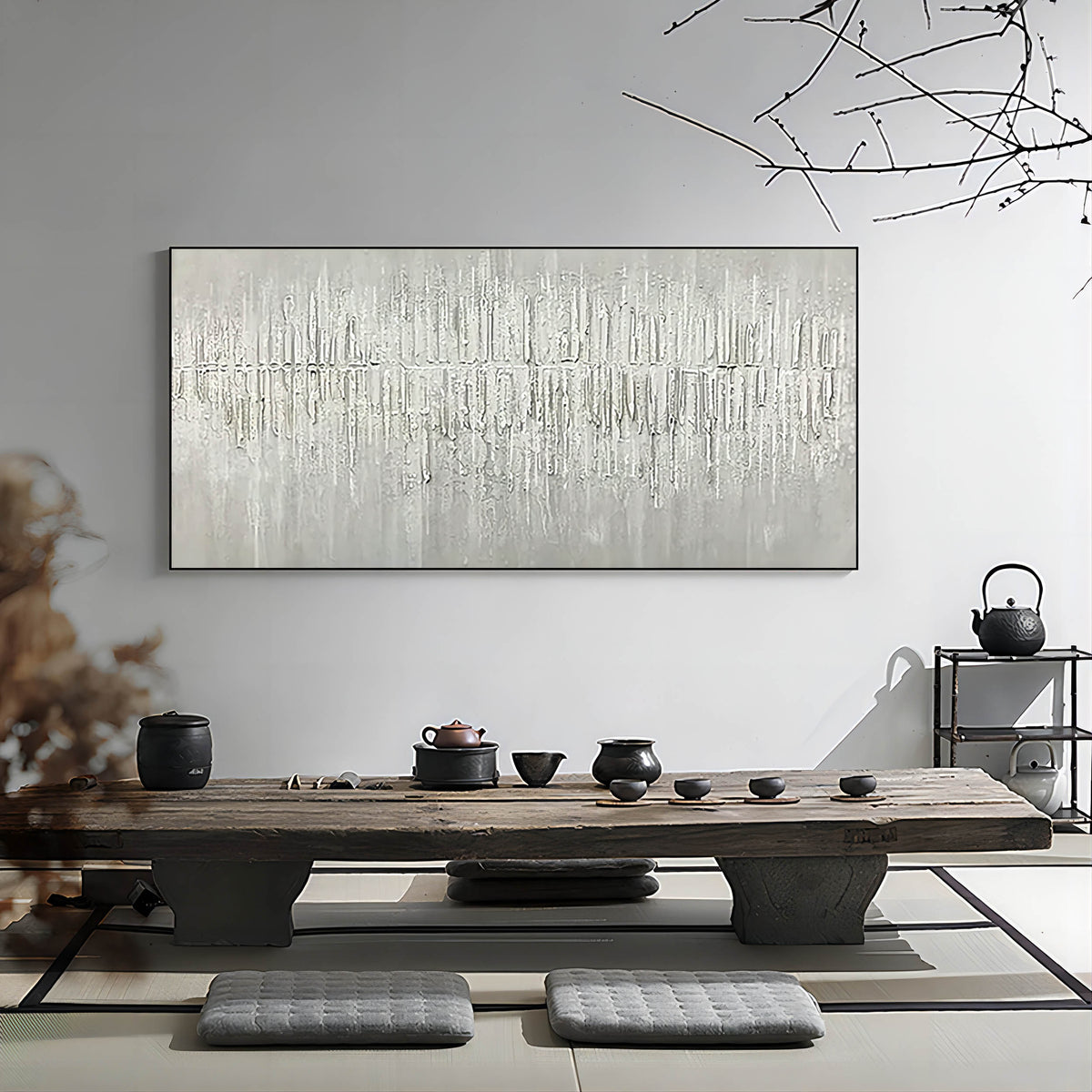 Monochrome Vertical Texture Oil Painting