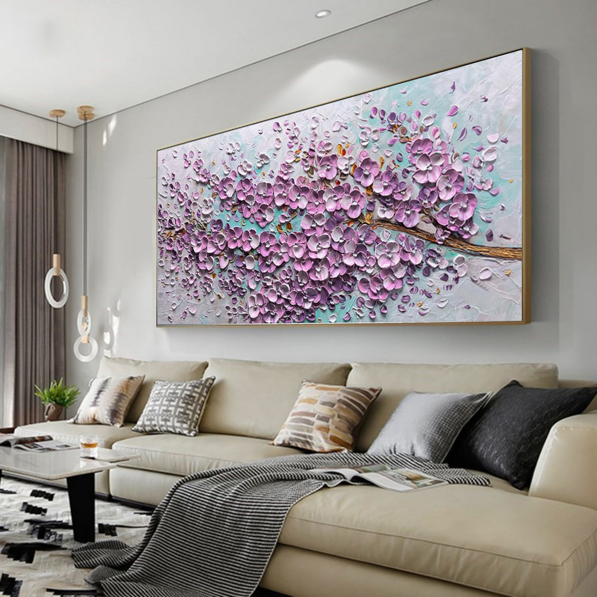 Wall Art Plaster Flower Layer Impasto Soft
