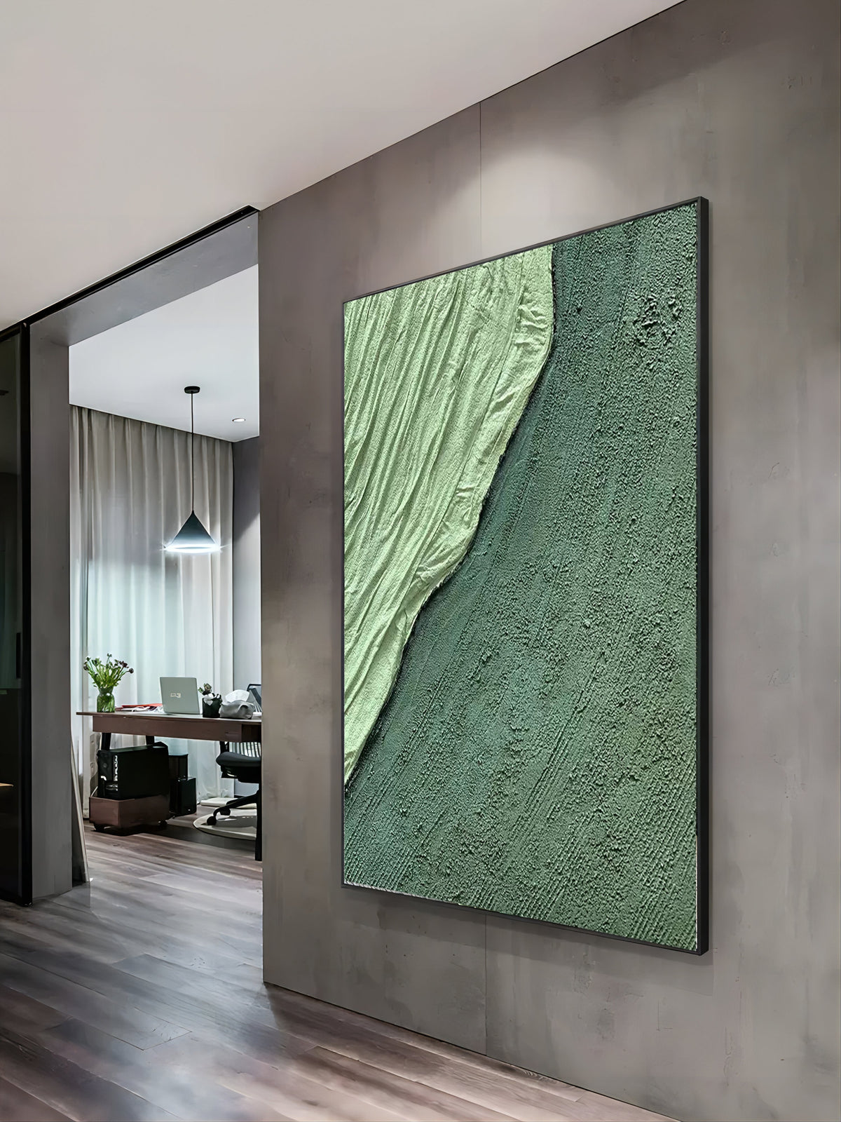 Wall Art Minimalist 3D Sage Green