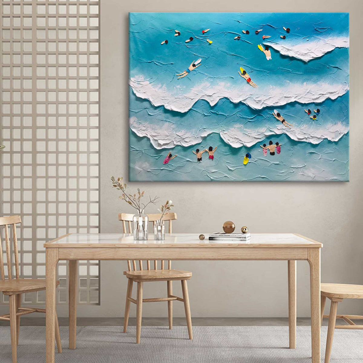 Wall Art Plaster Wave Playful Energetic Summer