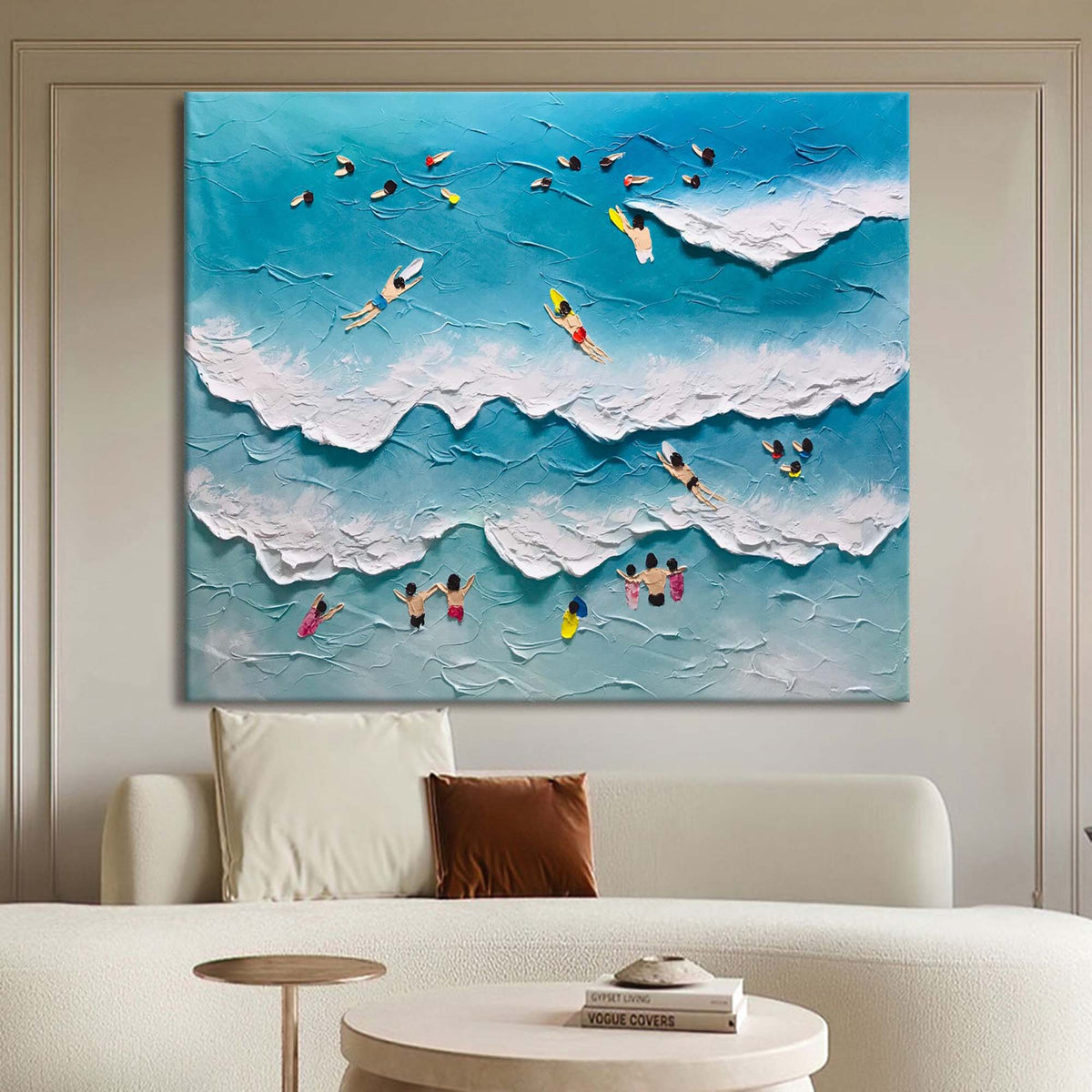 Wall Art Plaster Wave Playful Energetic Summer