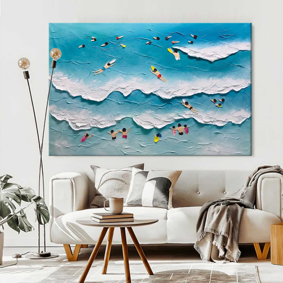 Wall Art Plaster Wave Playful Energetic Summer