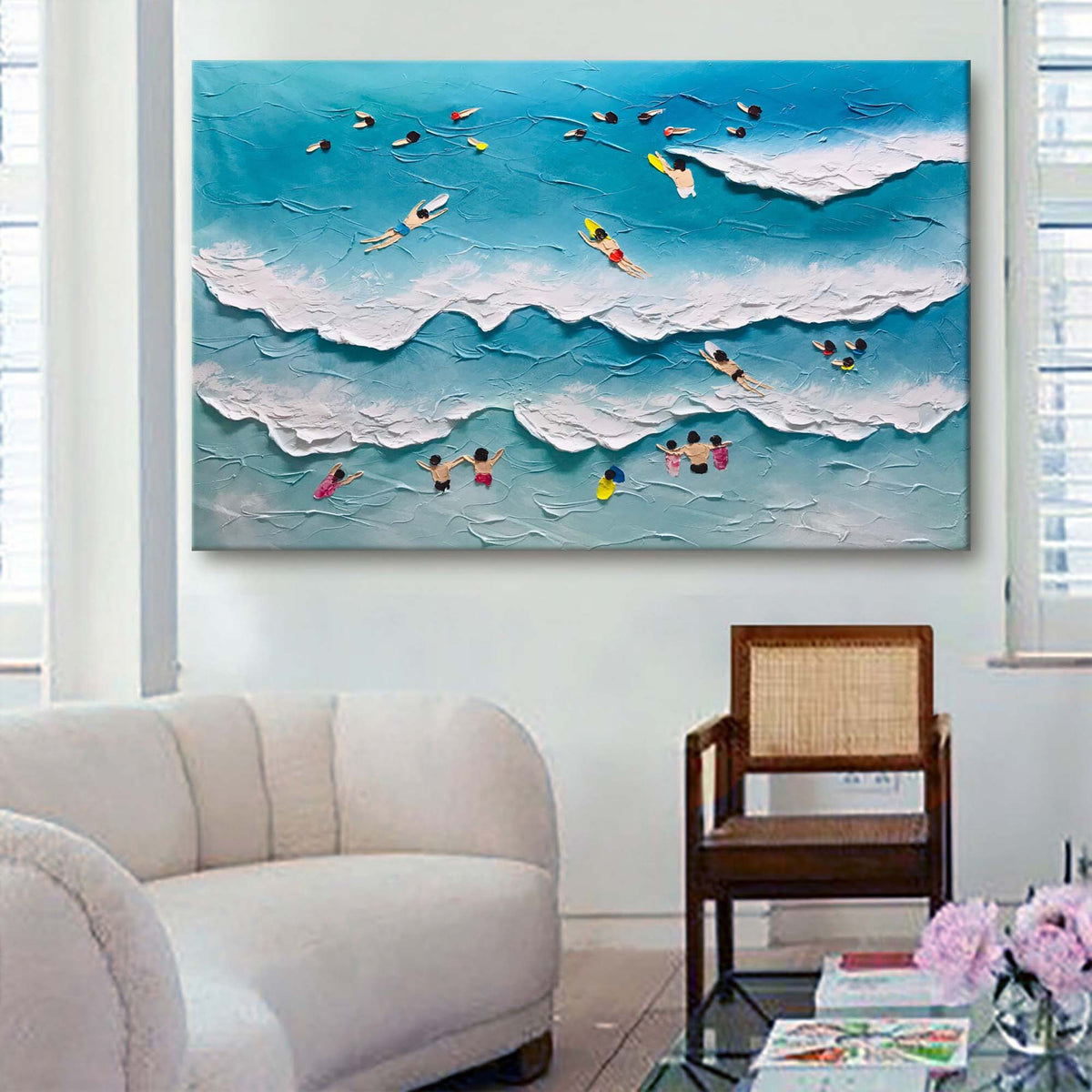 Wall Art Plaster Wave Playful Energetic Summer