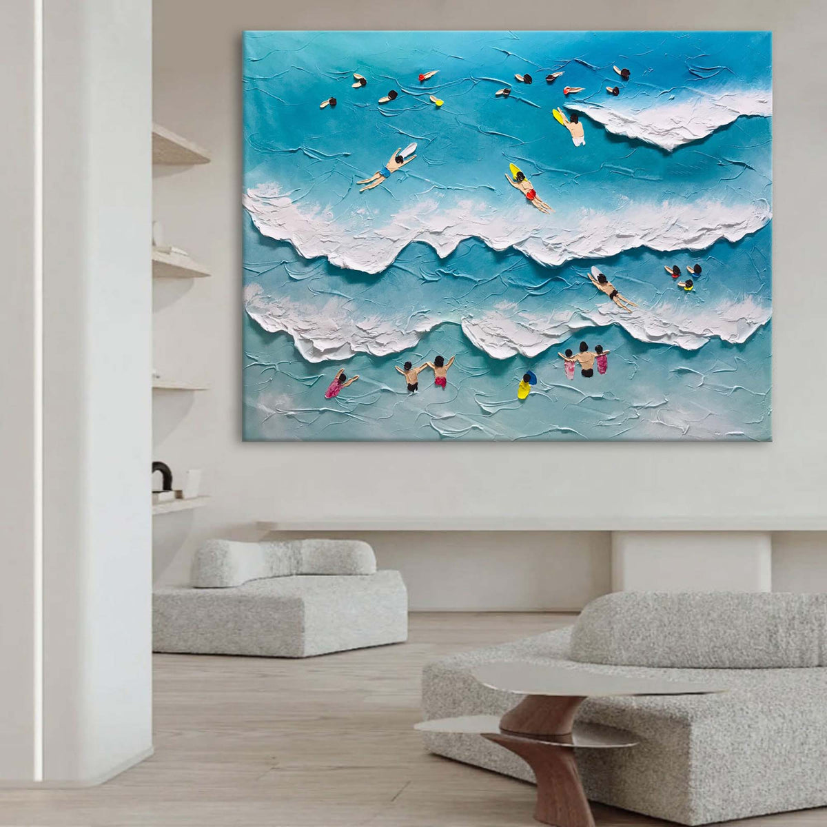 Wall Art Plaster Wave Playful Energetic Summer