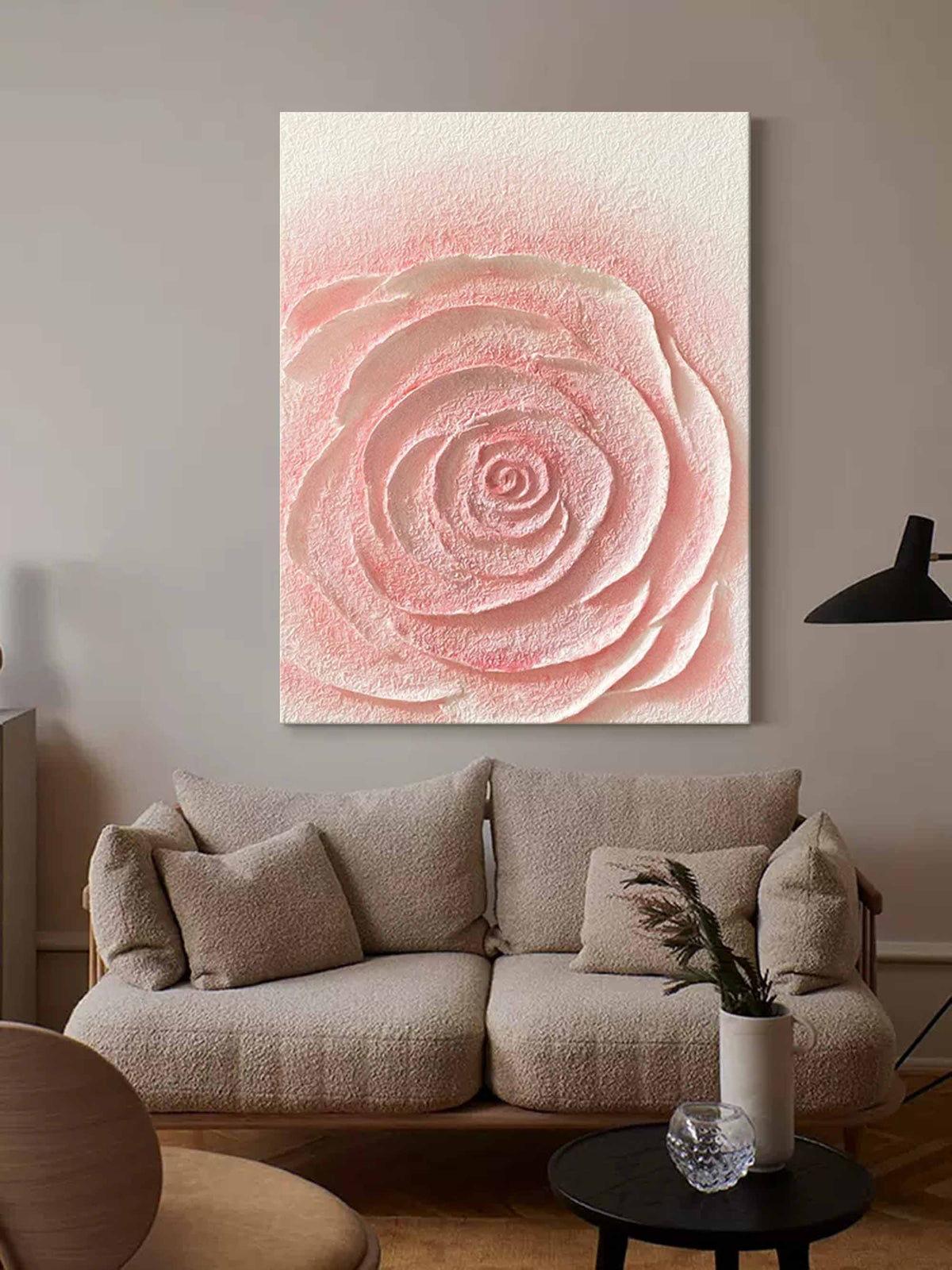 Wall Art Flower Impasto Serene Calm