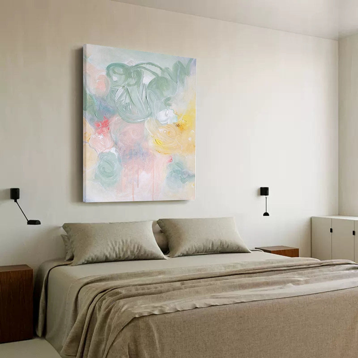 Soft Pastel Expressionist Painting Wall Art