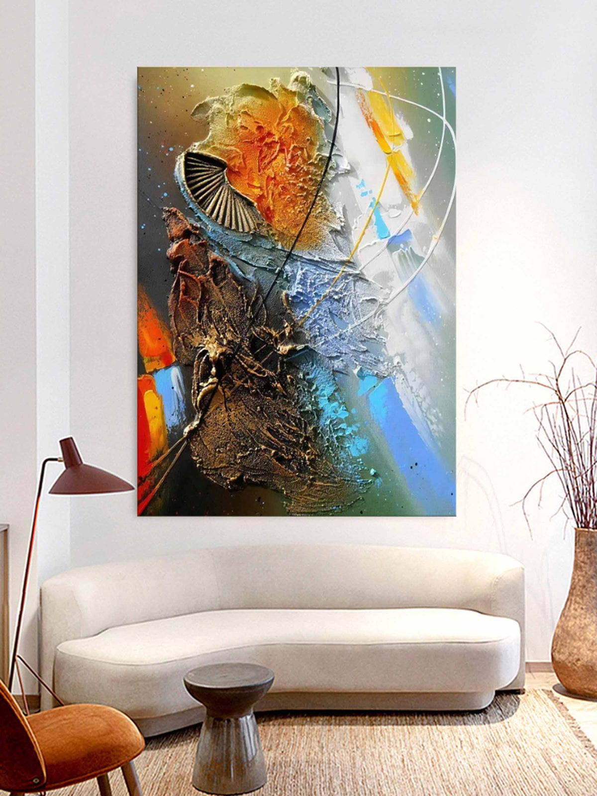 Colorful Impasto Abstract Textured Painting
