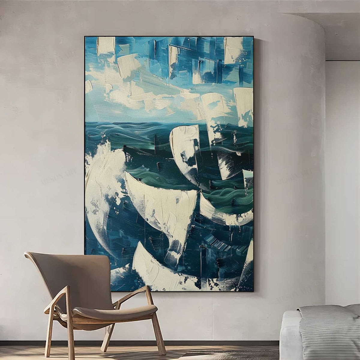 Wall Art Nautical Sailboat Abstract