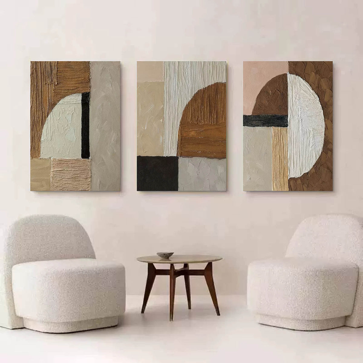Wall Art Abstract Elegant Neutral Geometric