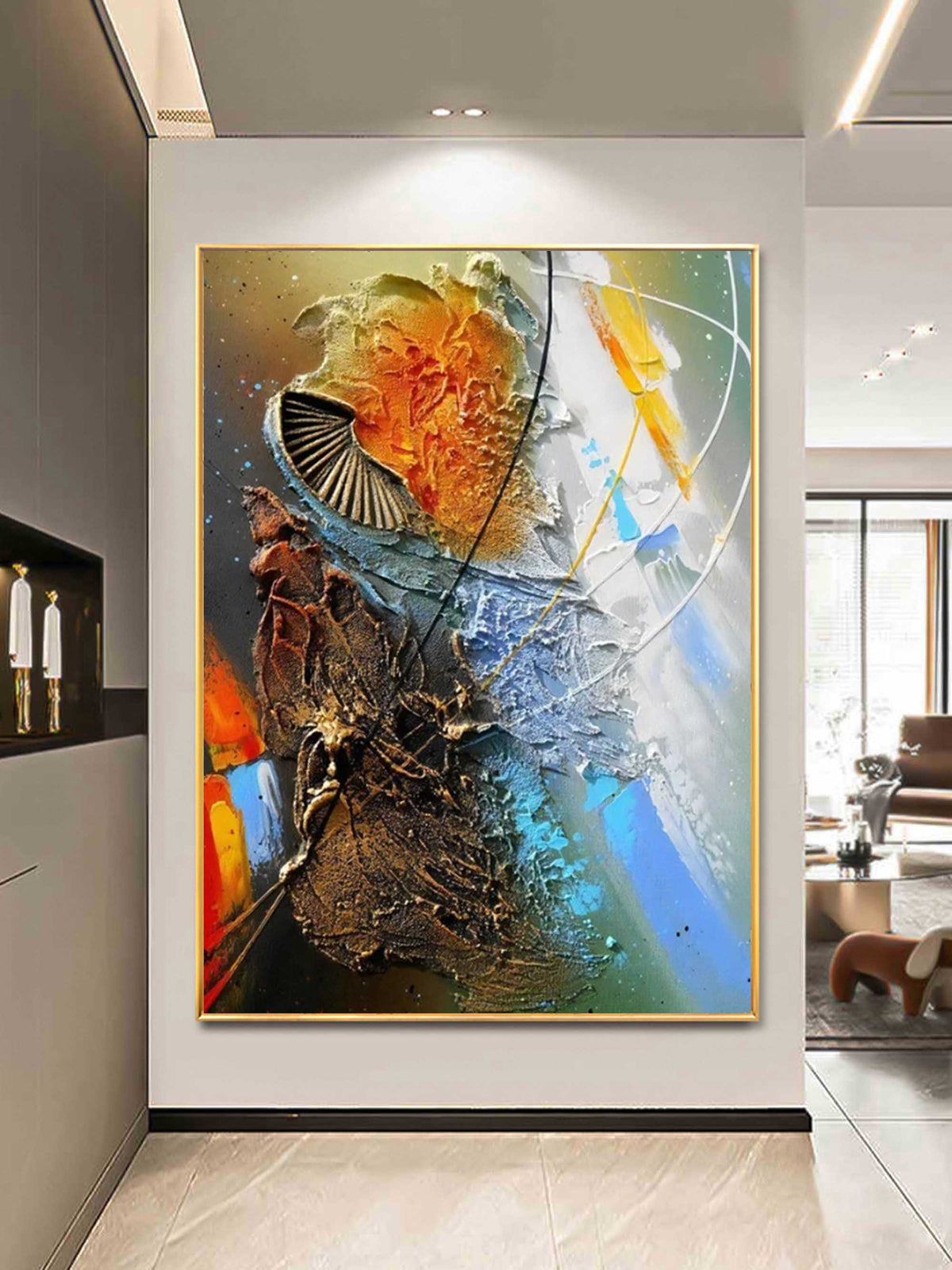 Colorful Impasto Abstract Textured Painting