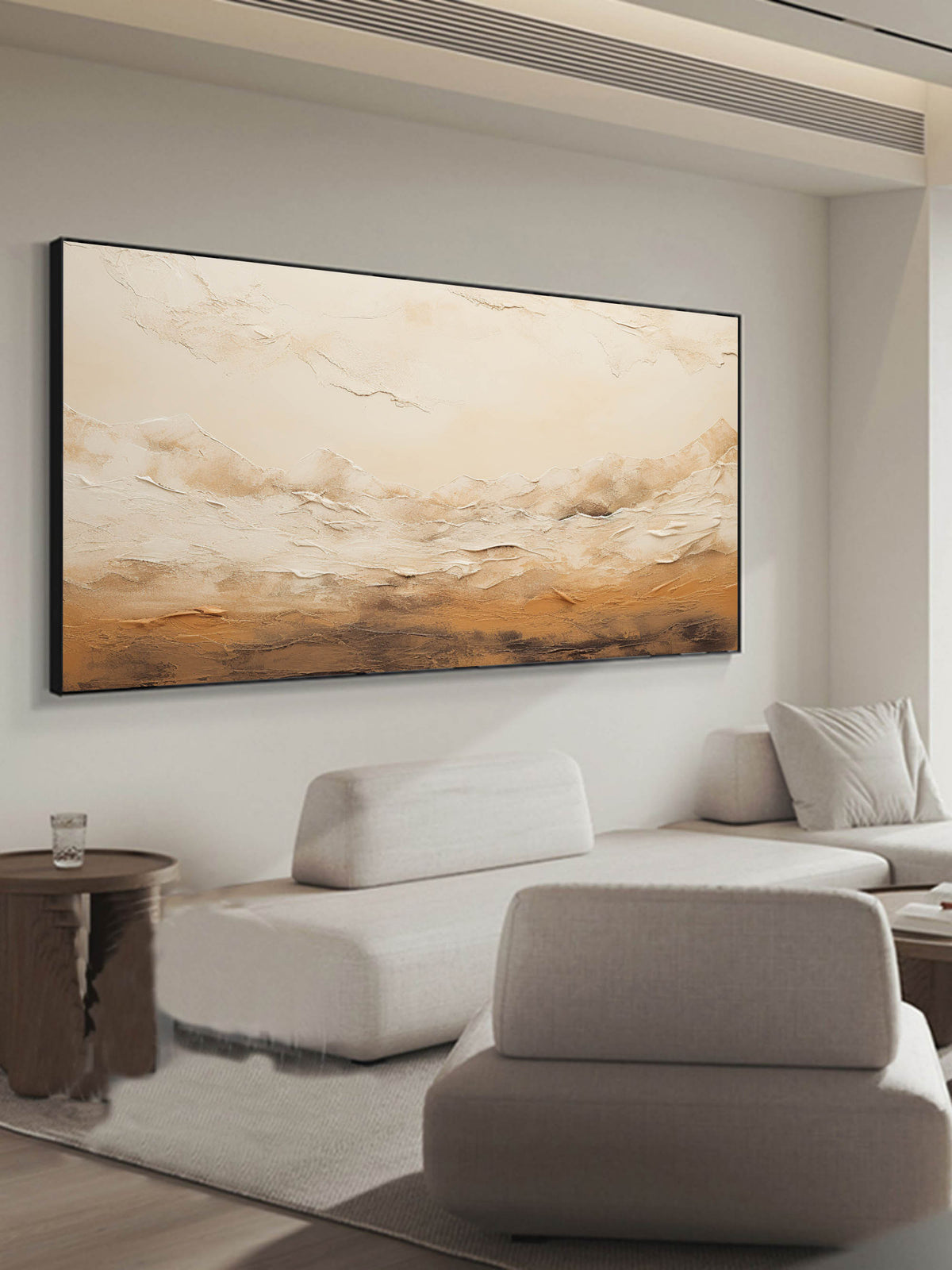Earthy Toned Textured Landscape Oil Painting