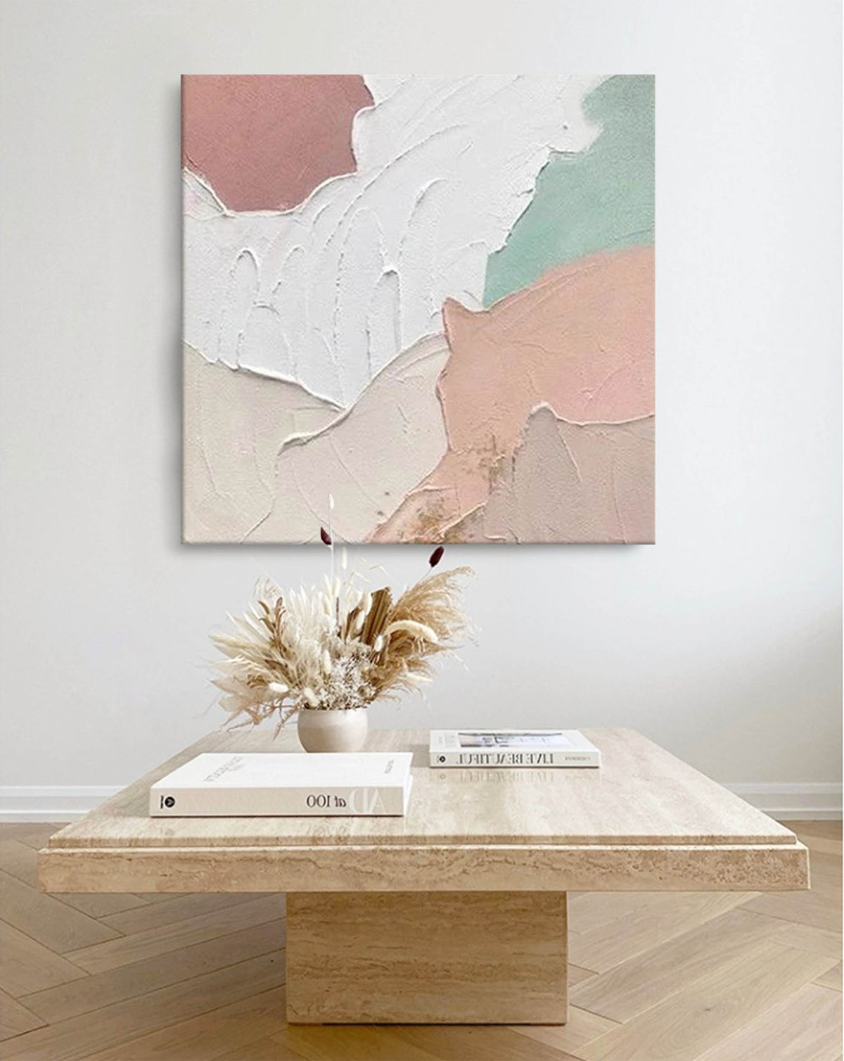 Soft Pastel Impasto Oil Painting 3D Texture
