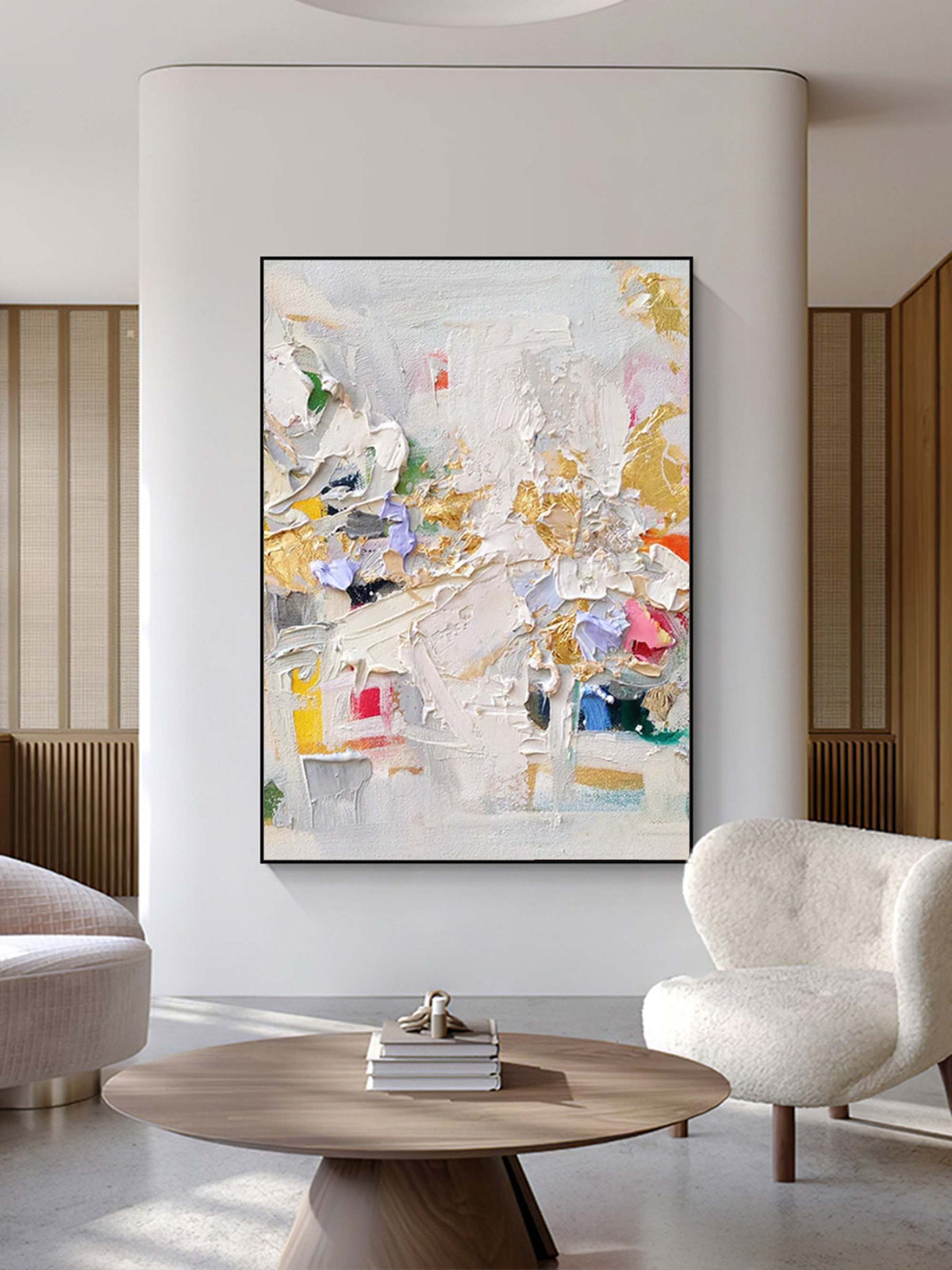 Wall Art Colorful Dynamic Linear Abstract