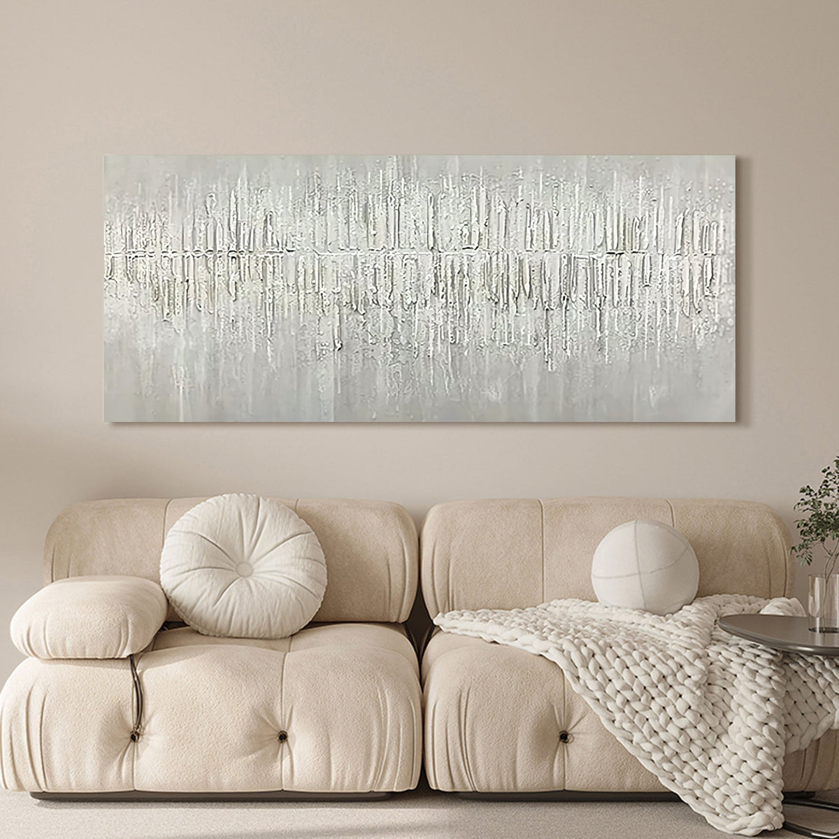 Monochrome Vertical Texture Oil Painting