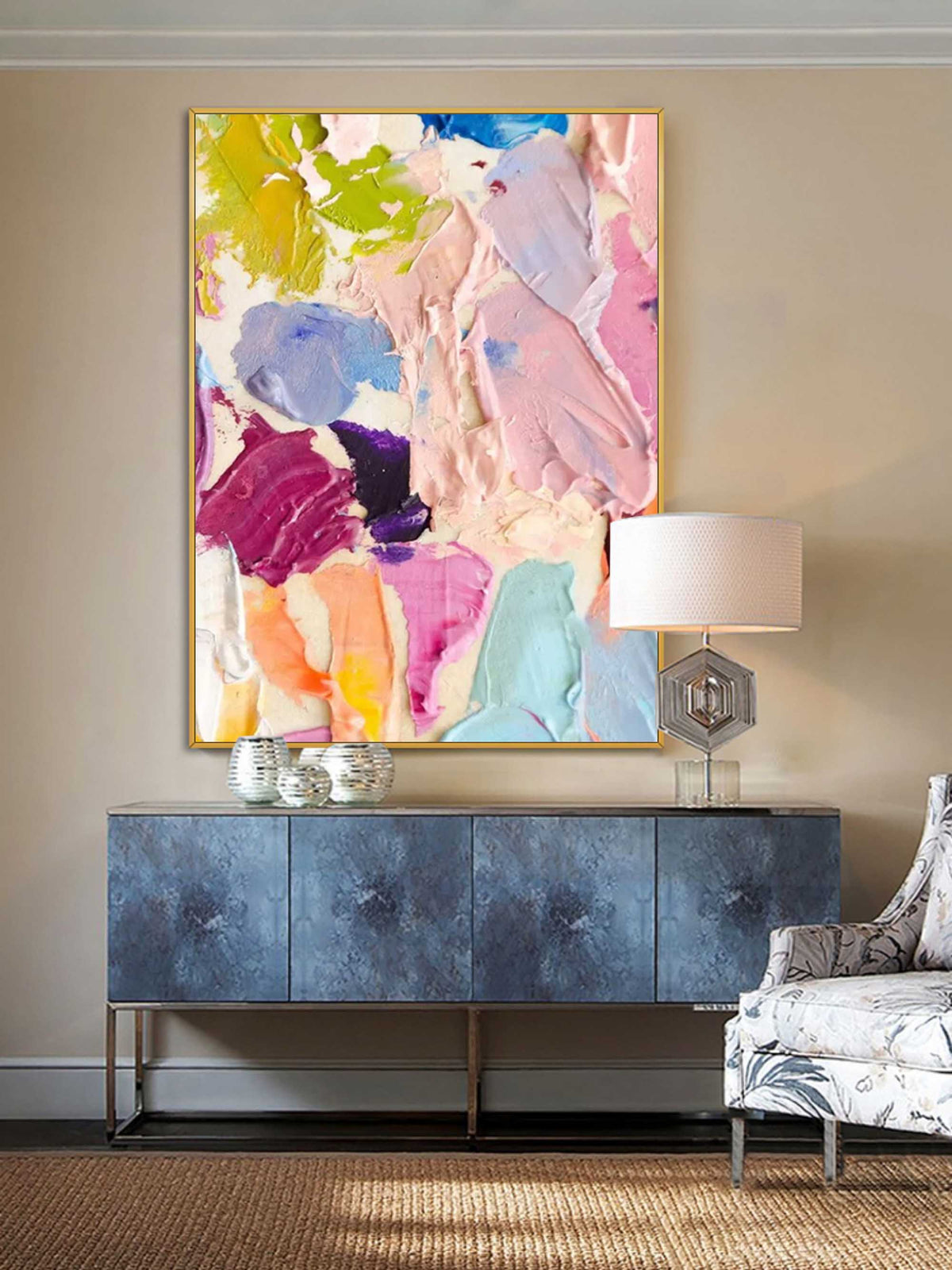 Colorful Vibrant Impasto Color Block Painting