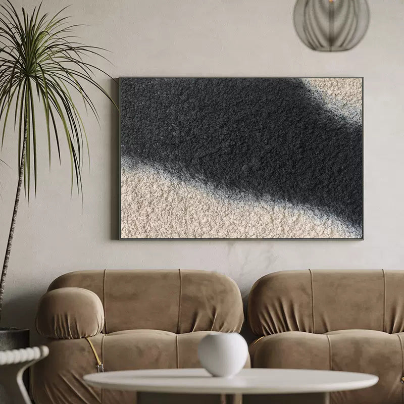 Black And White Textured Wall Art Wabi Sabi