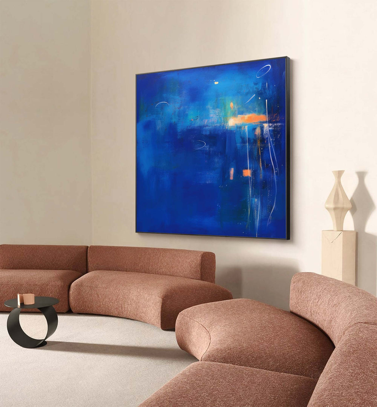 Abstract Expressionist Twilight Reflection Painting