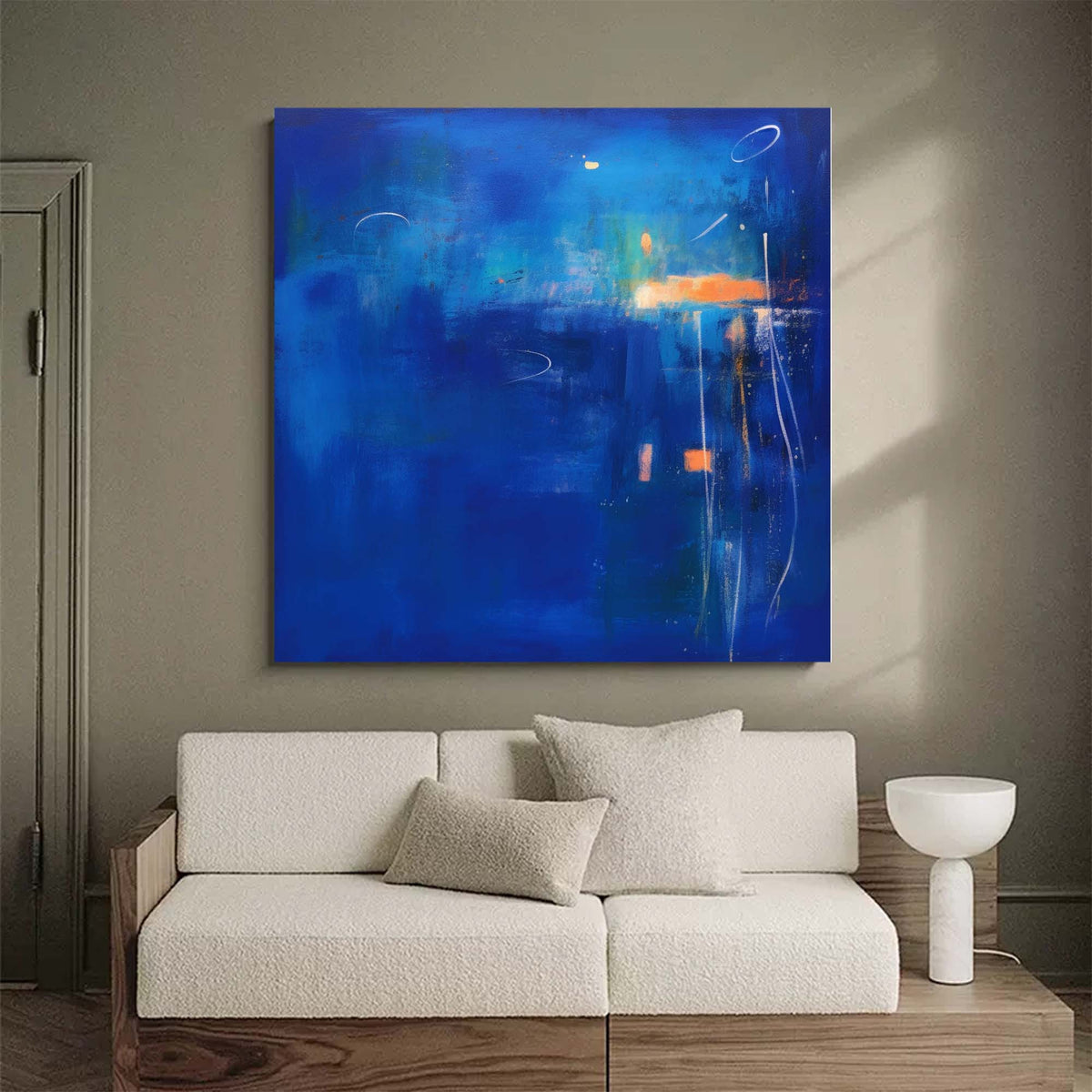 Abstract Expressionist Twilight Reflection Painting