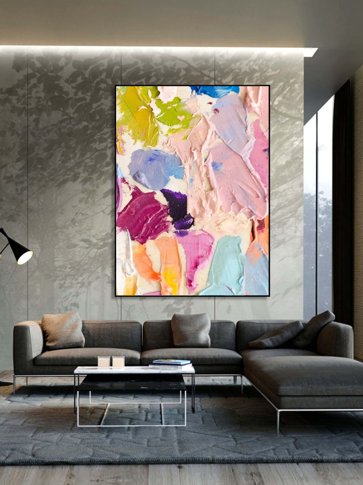 Colorful Vibrant Impasto Color Block Painting