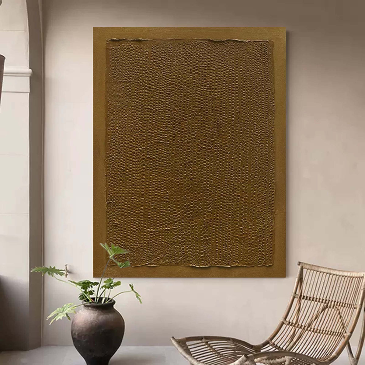 Wall Art Monochromatic Geometry Wabi-Sabi Subtle