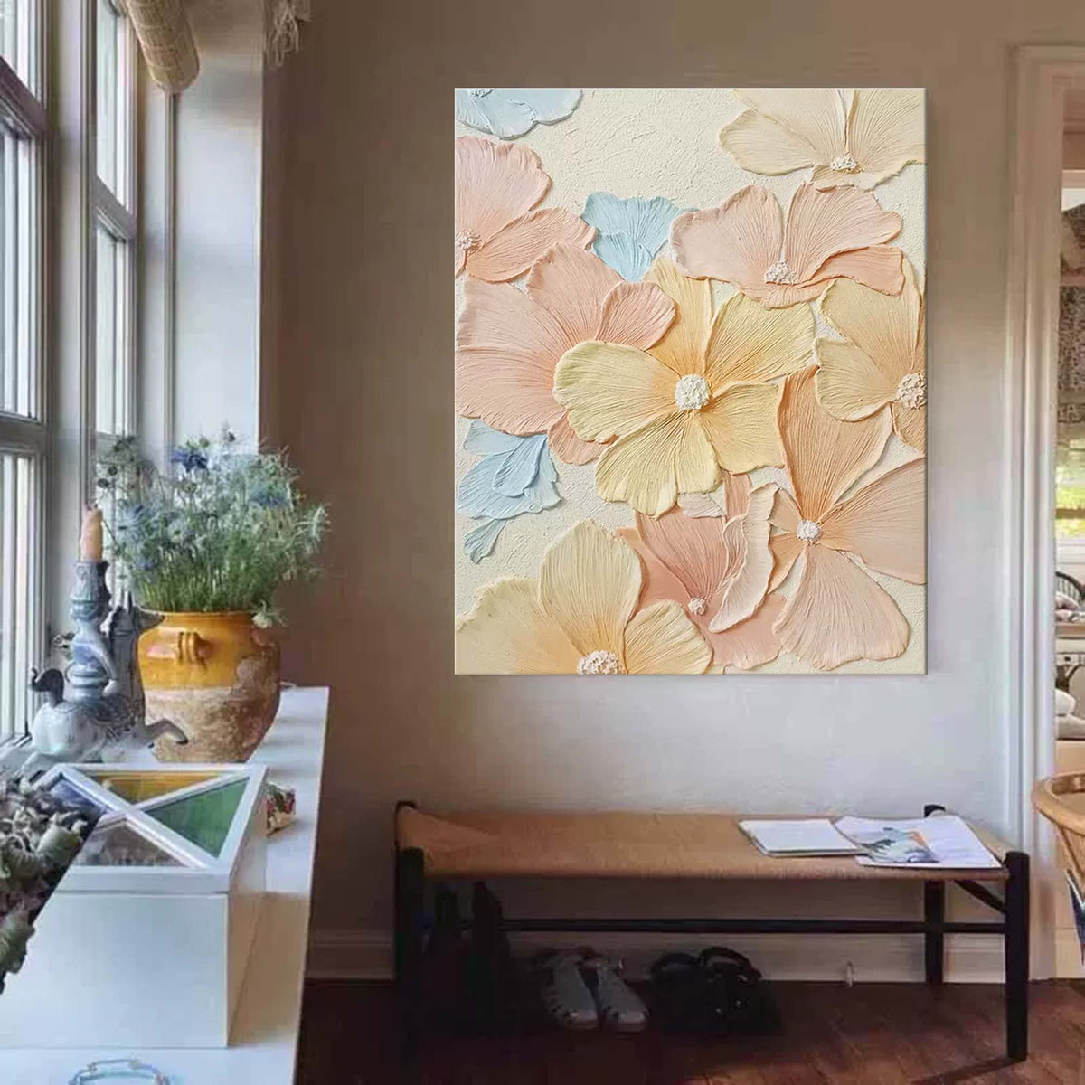 Wall Art Impasto Floral Surface Lush