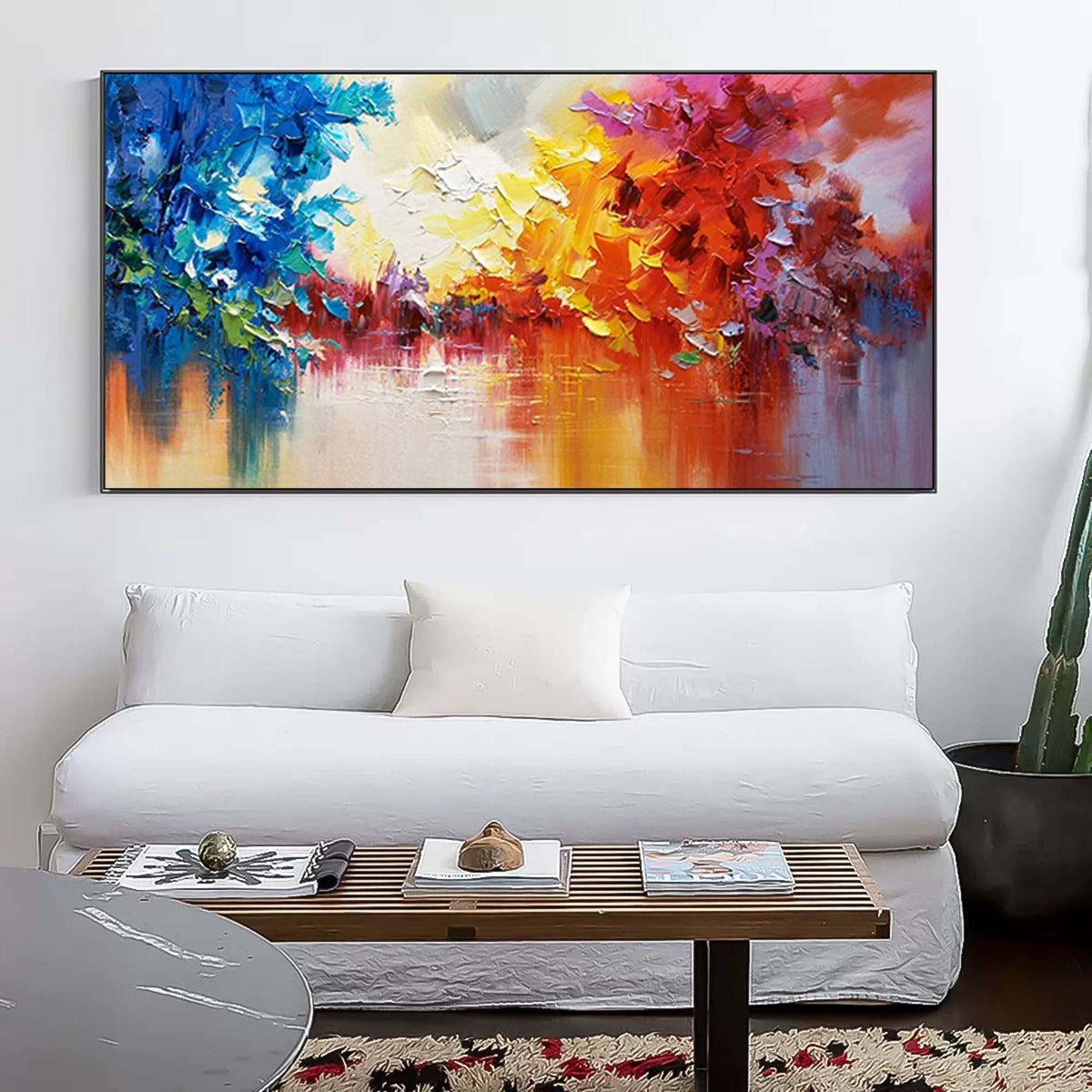 Vibrant Colorful Impasto Landscape Oil Painting