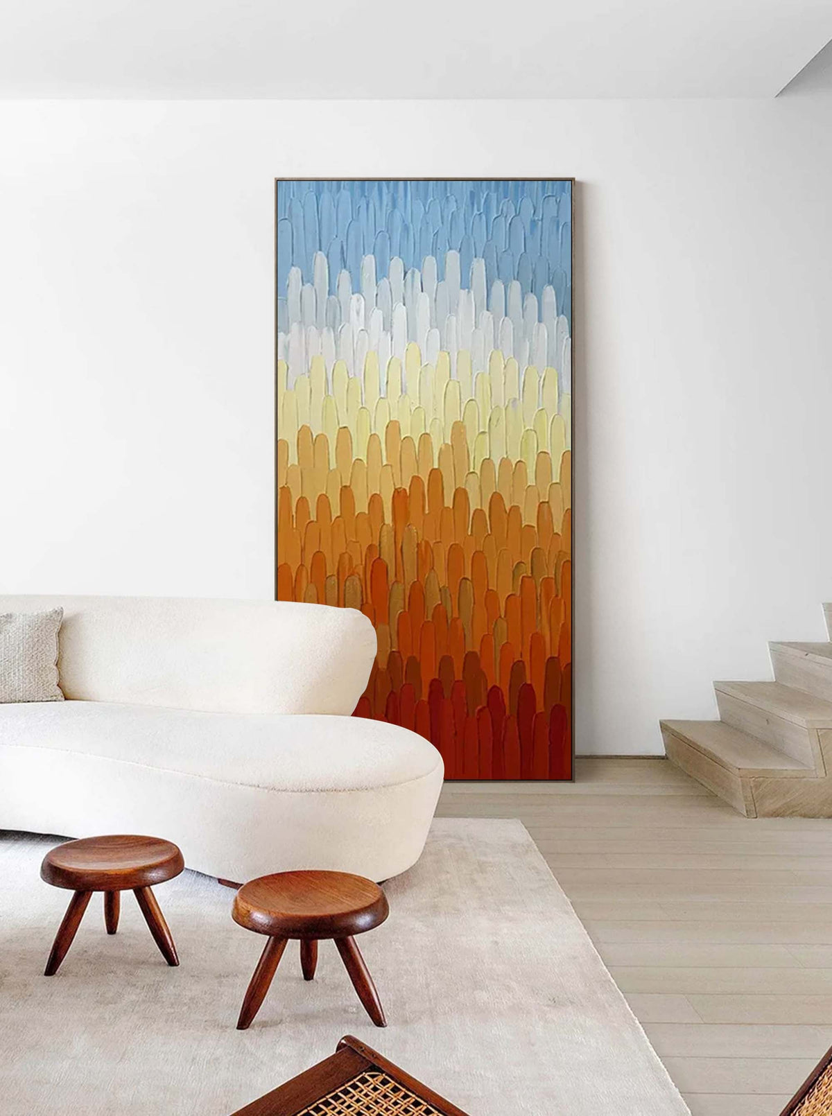 Vertical Gradient Impasto Oil Painting