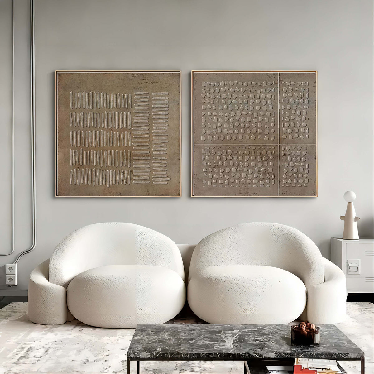 Wall Art Abstract Relief Minimalist Wabi-Sabi