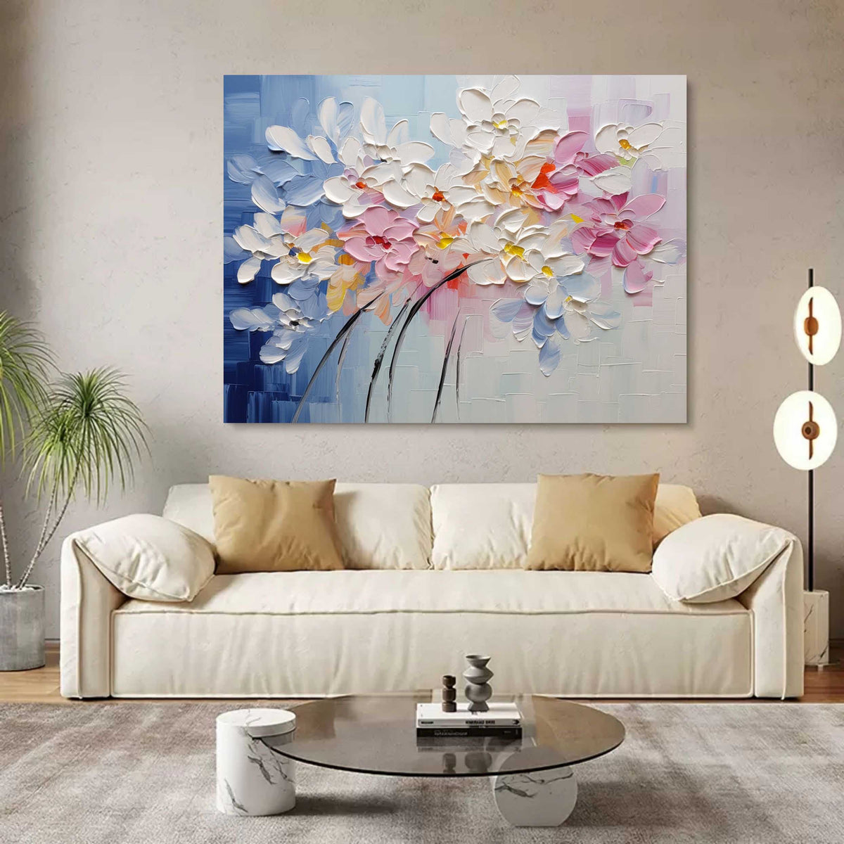 Wall Art Colorful Floral Artistic