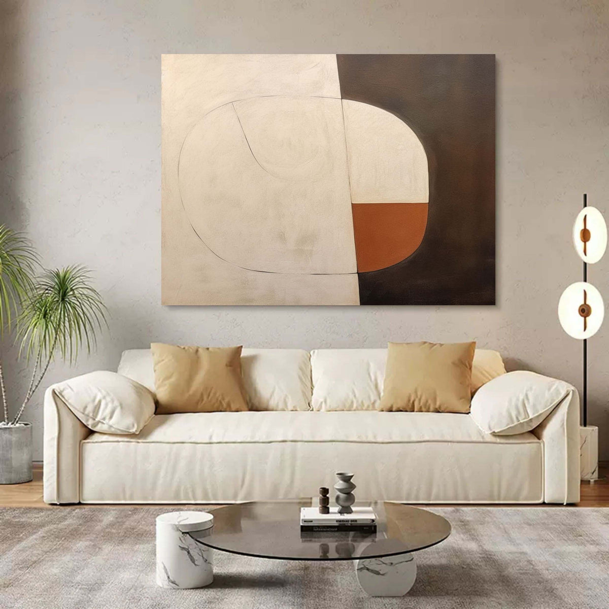 Minimalist Organic Geometric Painting