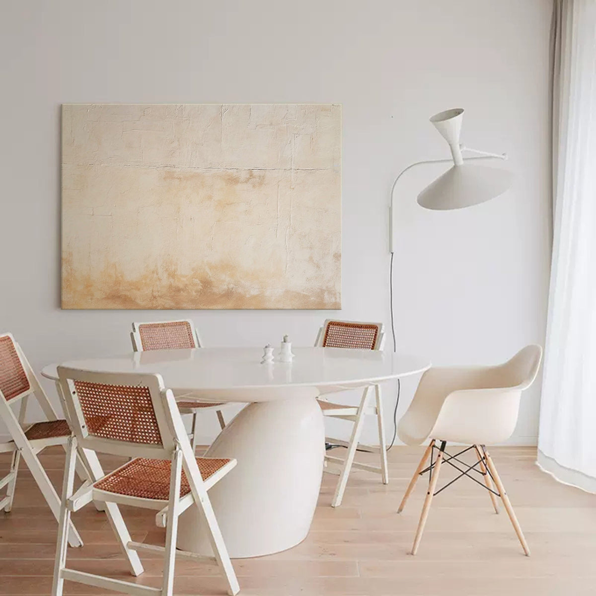 Minimalist Textured Wall Art Warm Neutrals