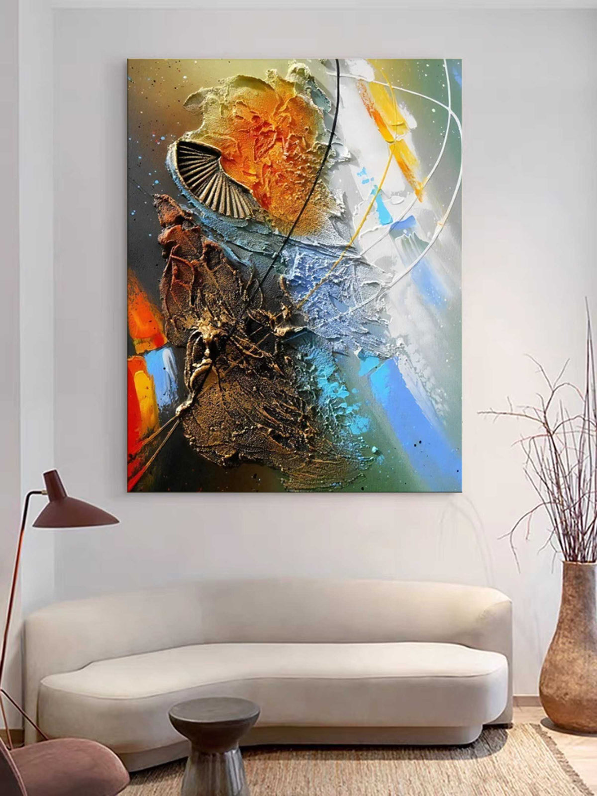 Colorful Impasto Abstract Textured Painting