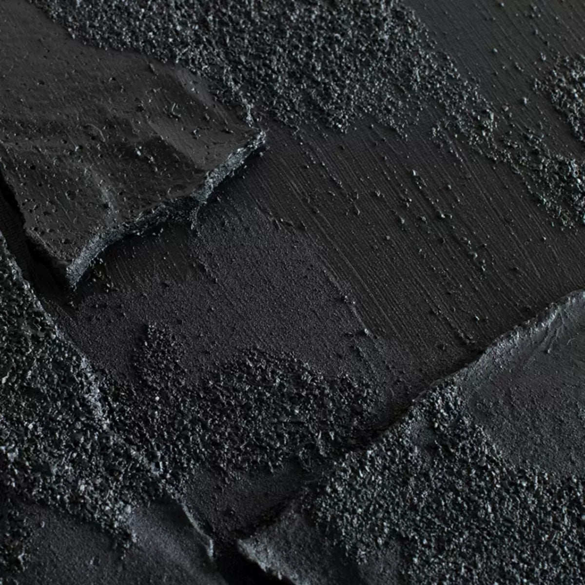Monochrome Black Textured Abstract Painting