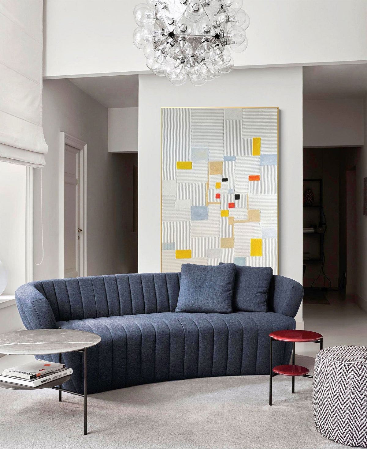 Modern Geometric Line Abstract Canvas Wall Art