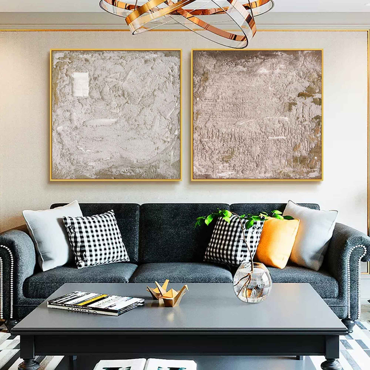 Wall Art Indistinct Vintage Wabi-Sabi Rustic Linen