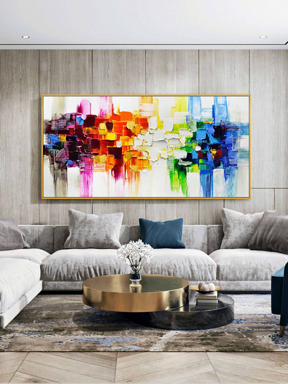 Wall Art Colorful Dynamic Abstract Chaotic