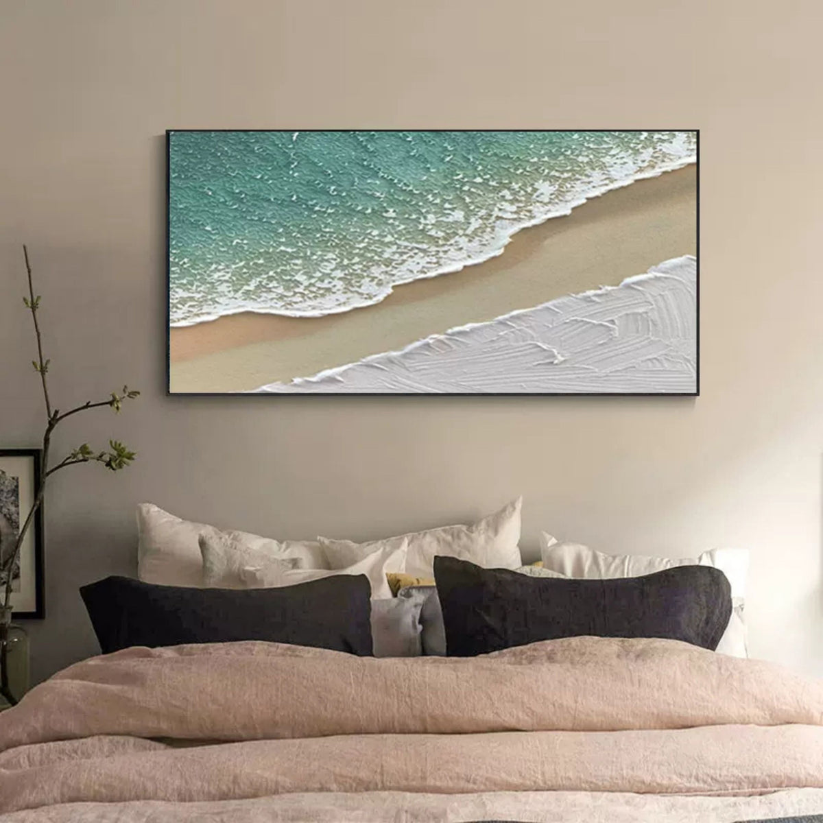 Plaster Tactile Coastal Wave Sand Textured Wall Art