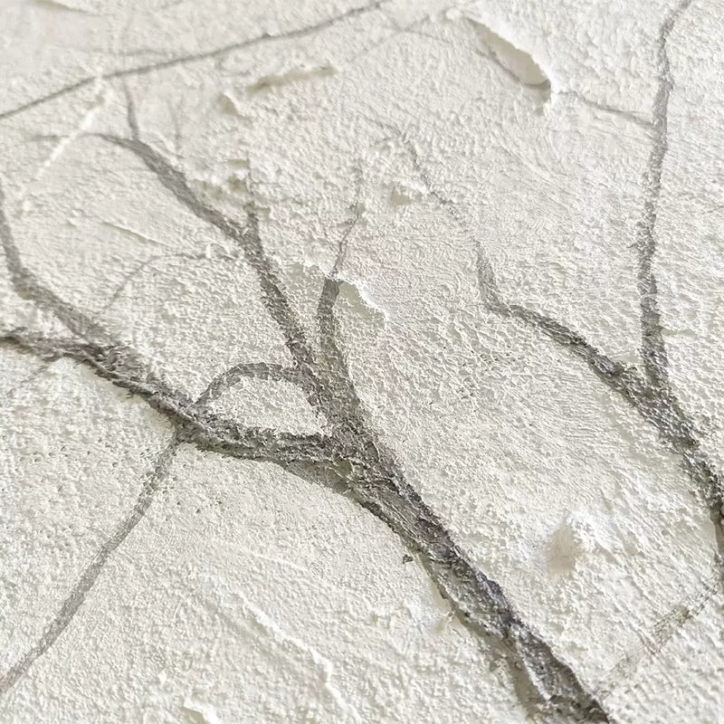 Set Of 2 Neutral Bare Tree Diptych Painting Textured