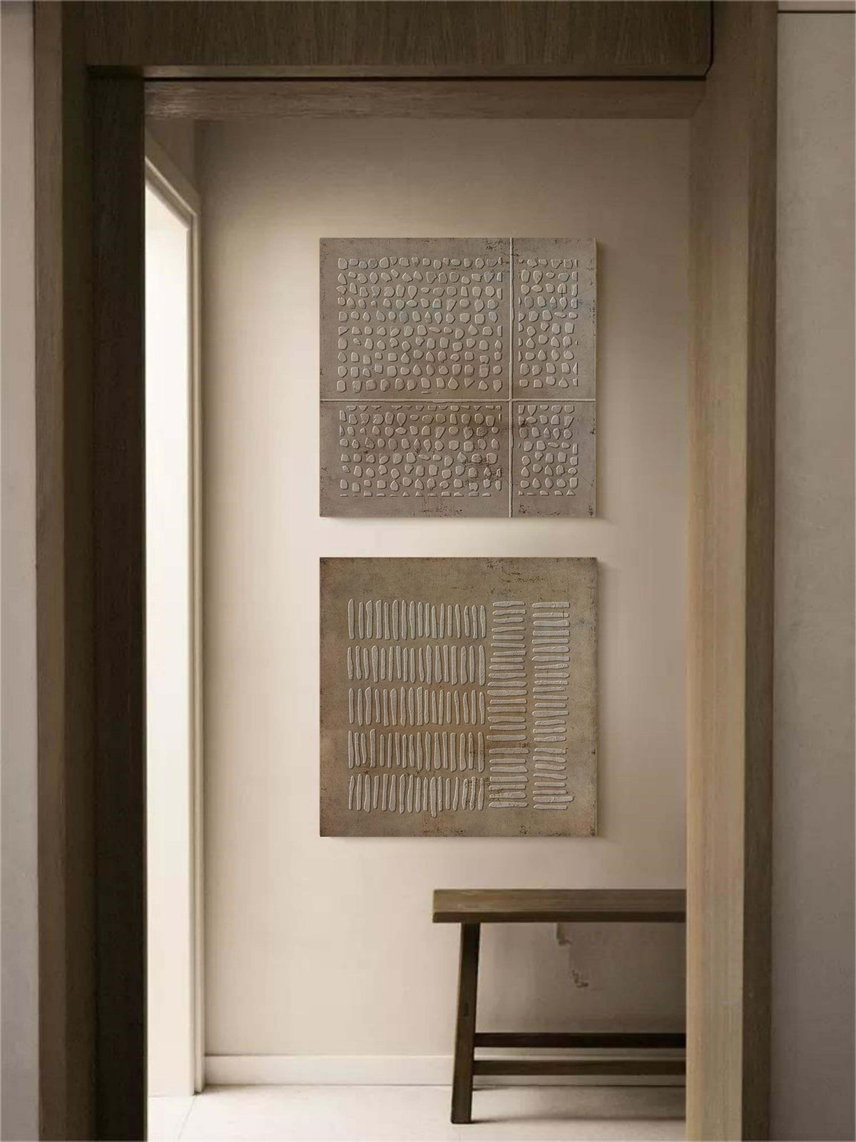 Wall Art Abstract Relief Minimalist Wabi-Sabi